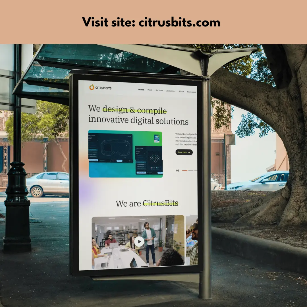 CitrusBits website shown on desktop and mobile, built with WordPress