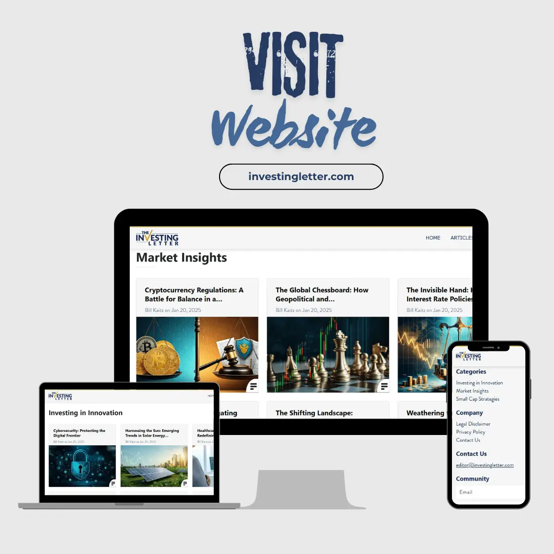 Investing Letter website shown on desktop and mobile, built with WordPress