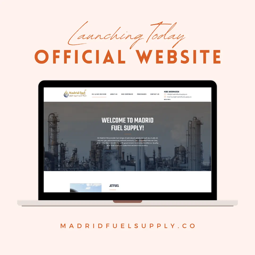Madrid Fuel Supply website shown on desktop and mobile, built with WordPress
