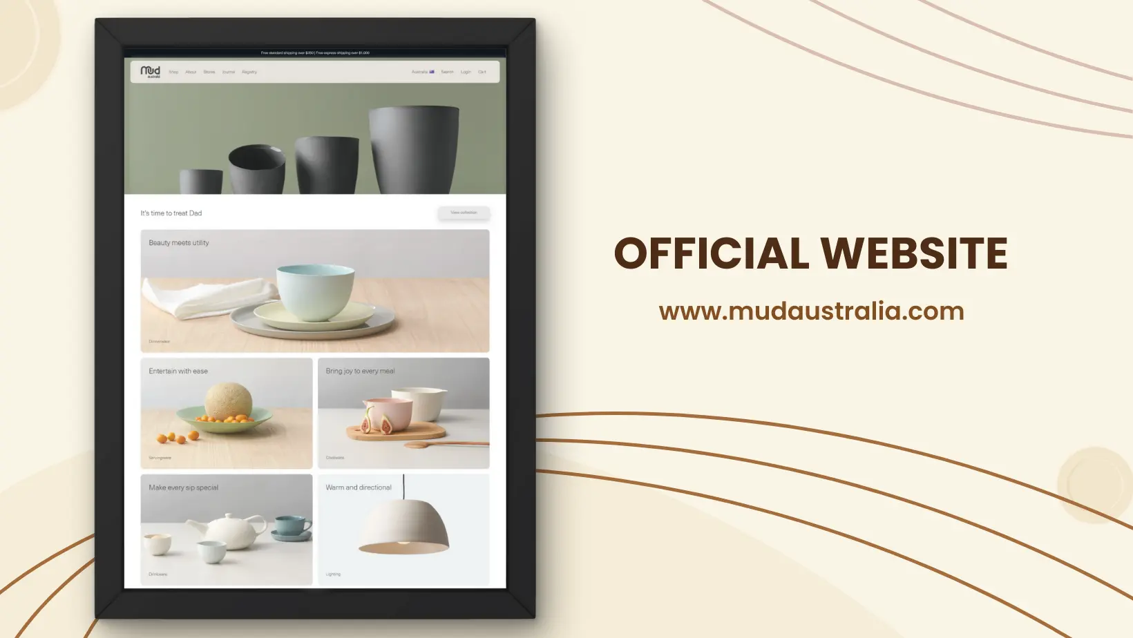 MUD Australia website shown on desktop and mobile, built with WordPress
