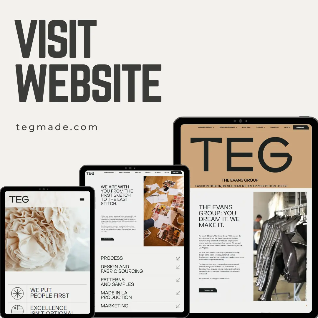 TEG Made website shown on desktop and mobile, built with WordPress